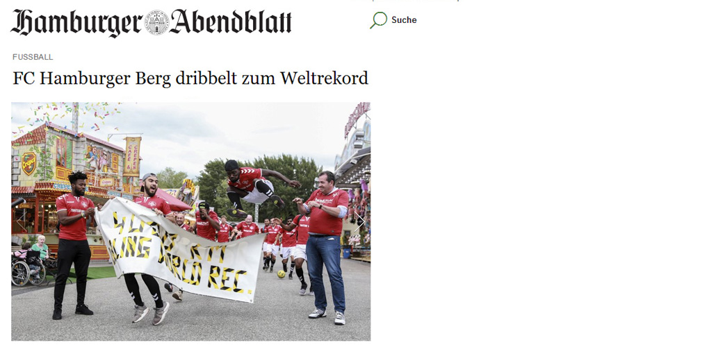 FC Hamburger Berg dribbelt zum Weltrekord - Hamburger Abendblatt